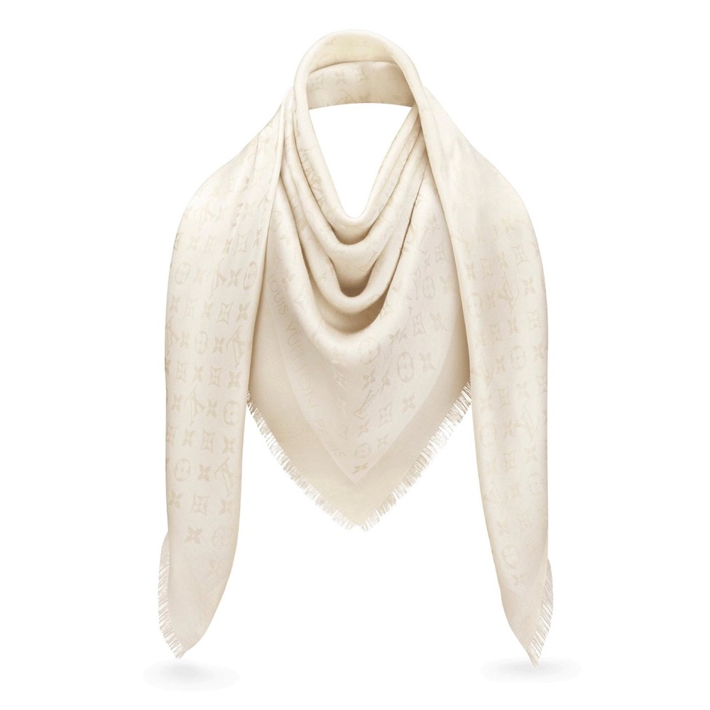 Authentic Louis Vuitton Chale Monogram Shine Shawl